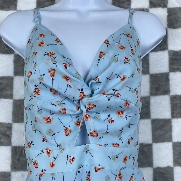 Baby Girl dresses pink strawberry blue floral with cute back tie 1xl 2xl  Curve - Picture 3 of 10